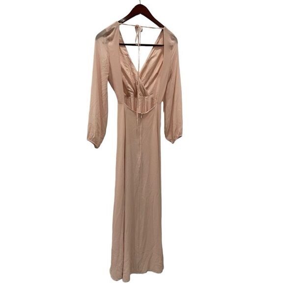 Yumi Kim Love Affair Long Sleeves Maxi Dress in Blush.Size S - Picture 5 of 16